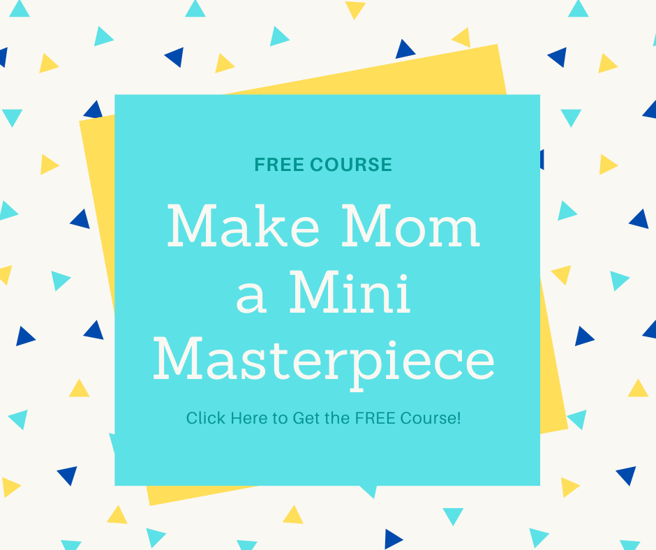 make mom mini masterpiece ad with confetti